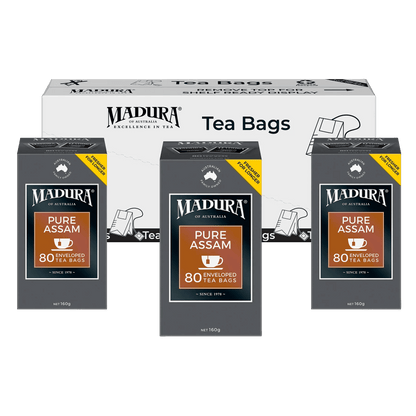 Pure Assam 80 Enveloped Tea Bags - Madura Tea