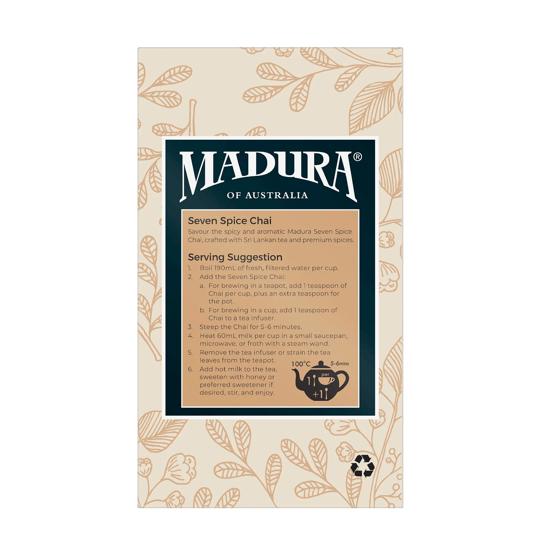 Seven Spice Chai 170g Leaf Tea - Madura Tea