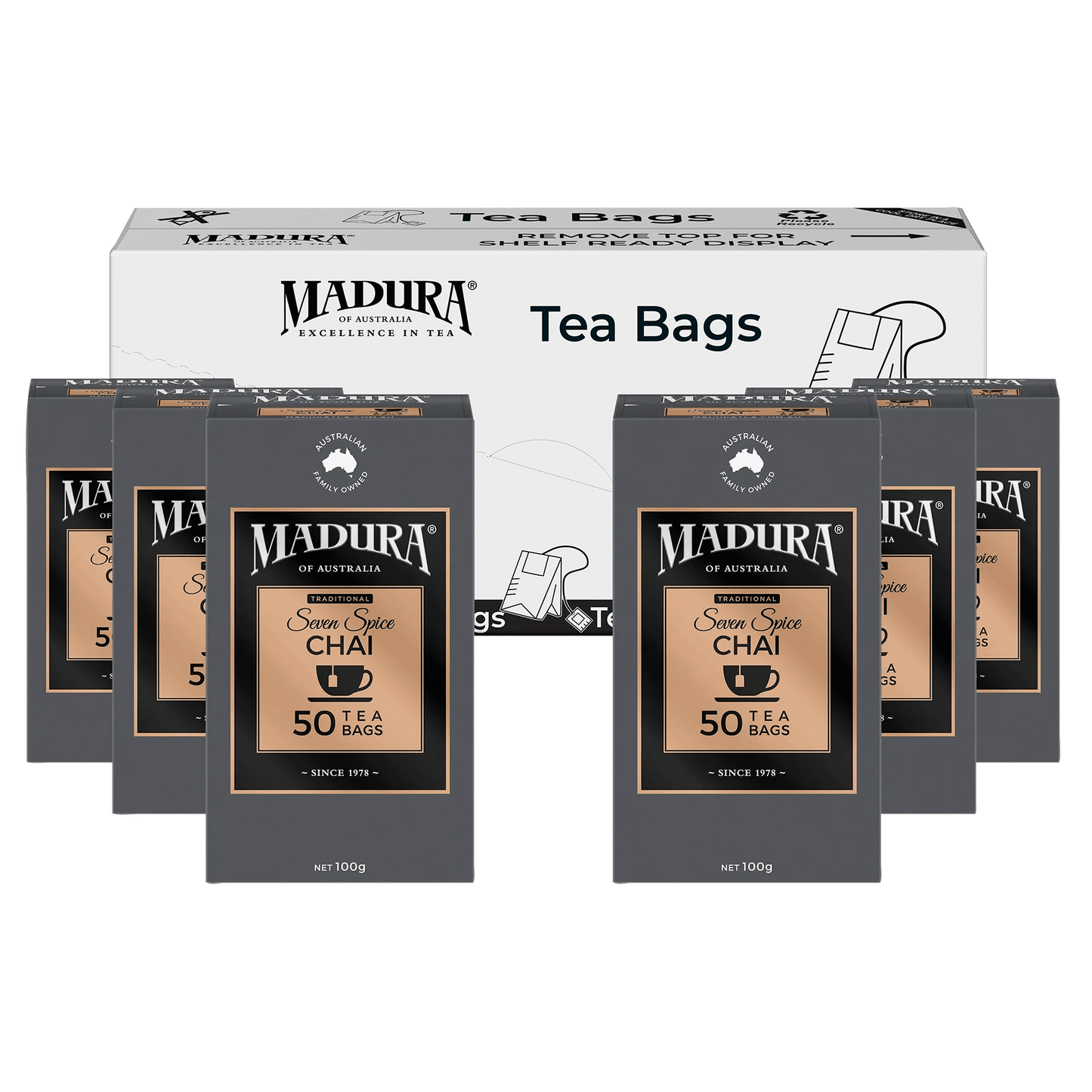 Seven Spice Chai 50 Tea Bags - Madura Tea