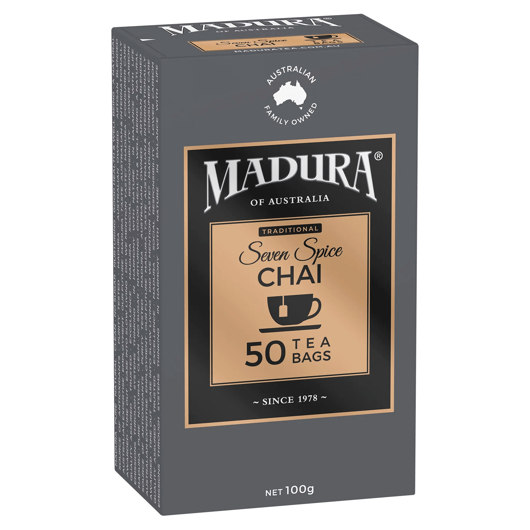 Seven Spice Chai 50 Tea Bags – Madura Tea