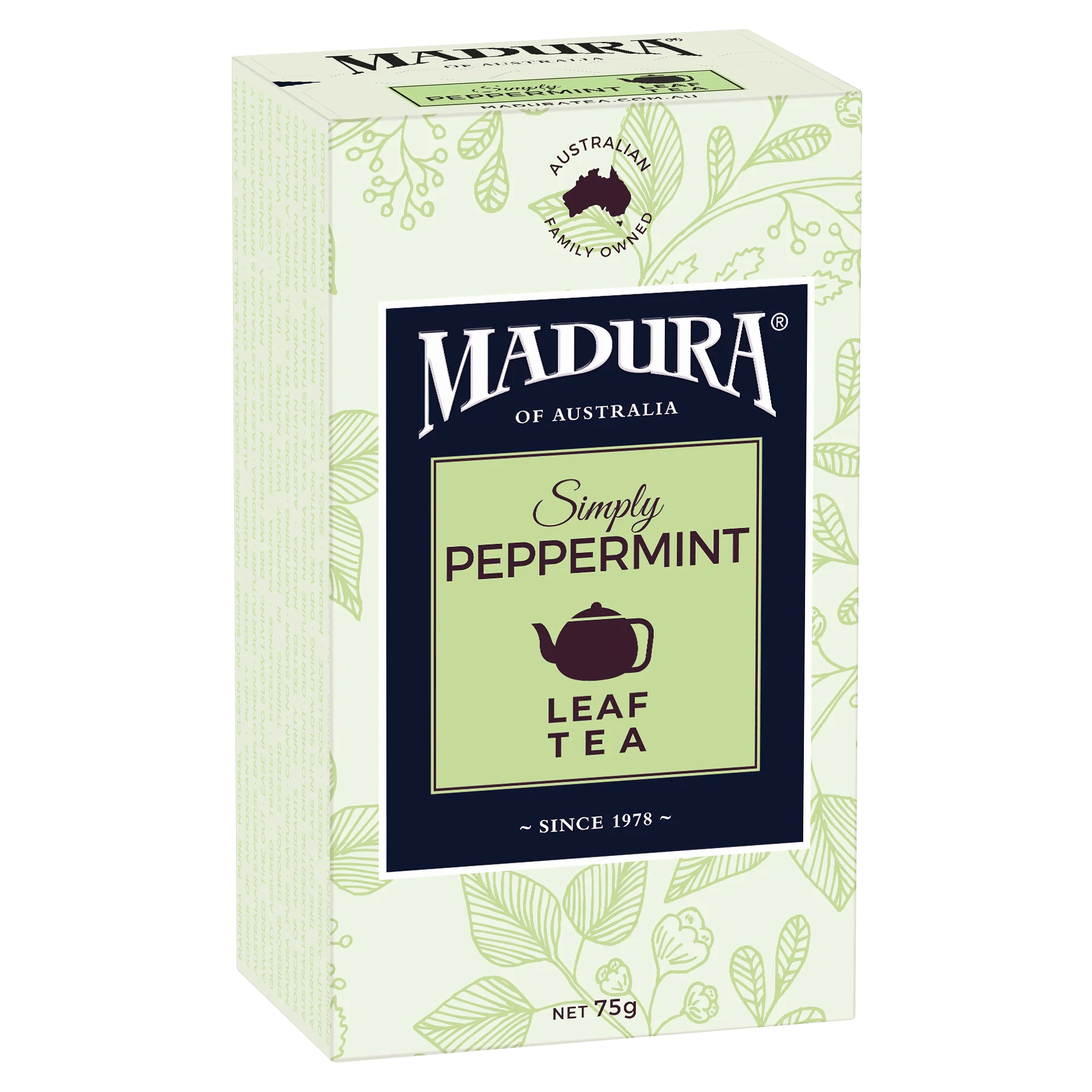 Simply Peppermint 75g Leaf Tea - Madura Tea