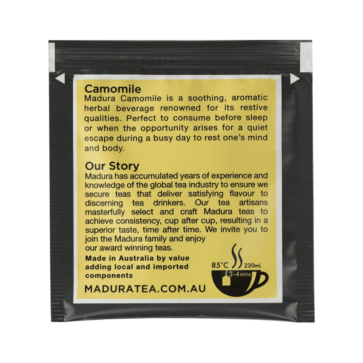 Camomile 20 Enveloped Tea Bags - Madura Tea Estates