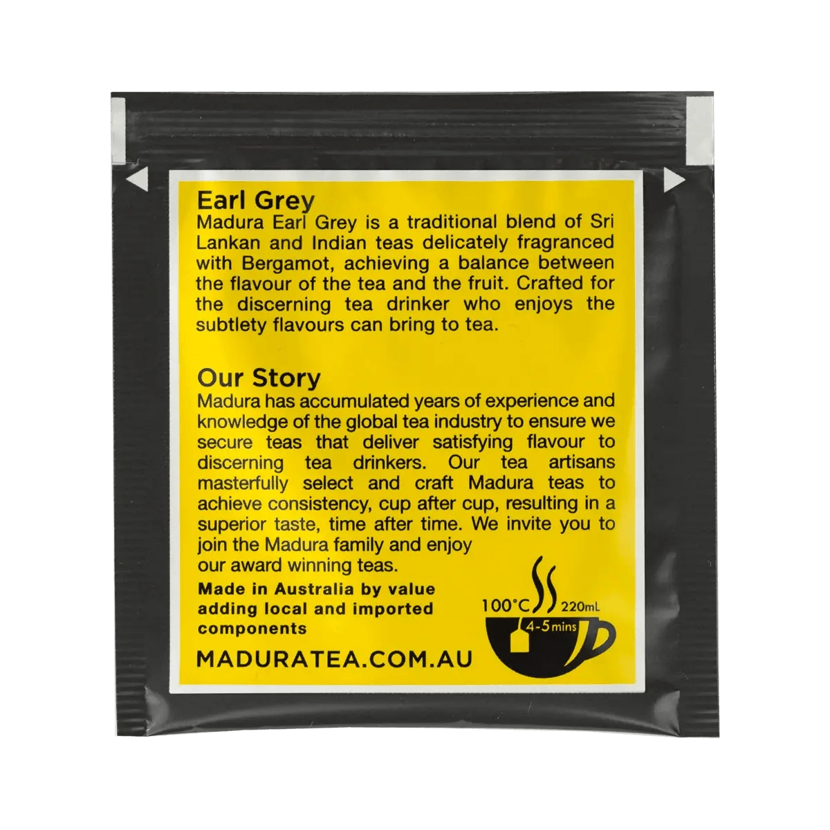 Earl Grey 20 Enveloped Tea Bags - Madura Tea Estates