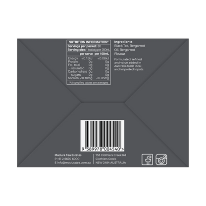 Earl Grey 80 Enveloped Tea Bags - Madura Tea Estates