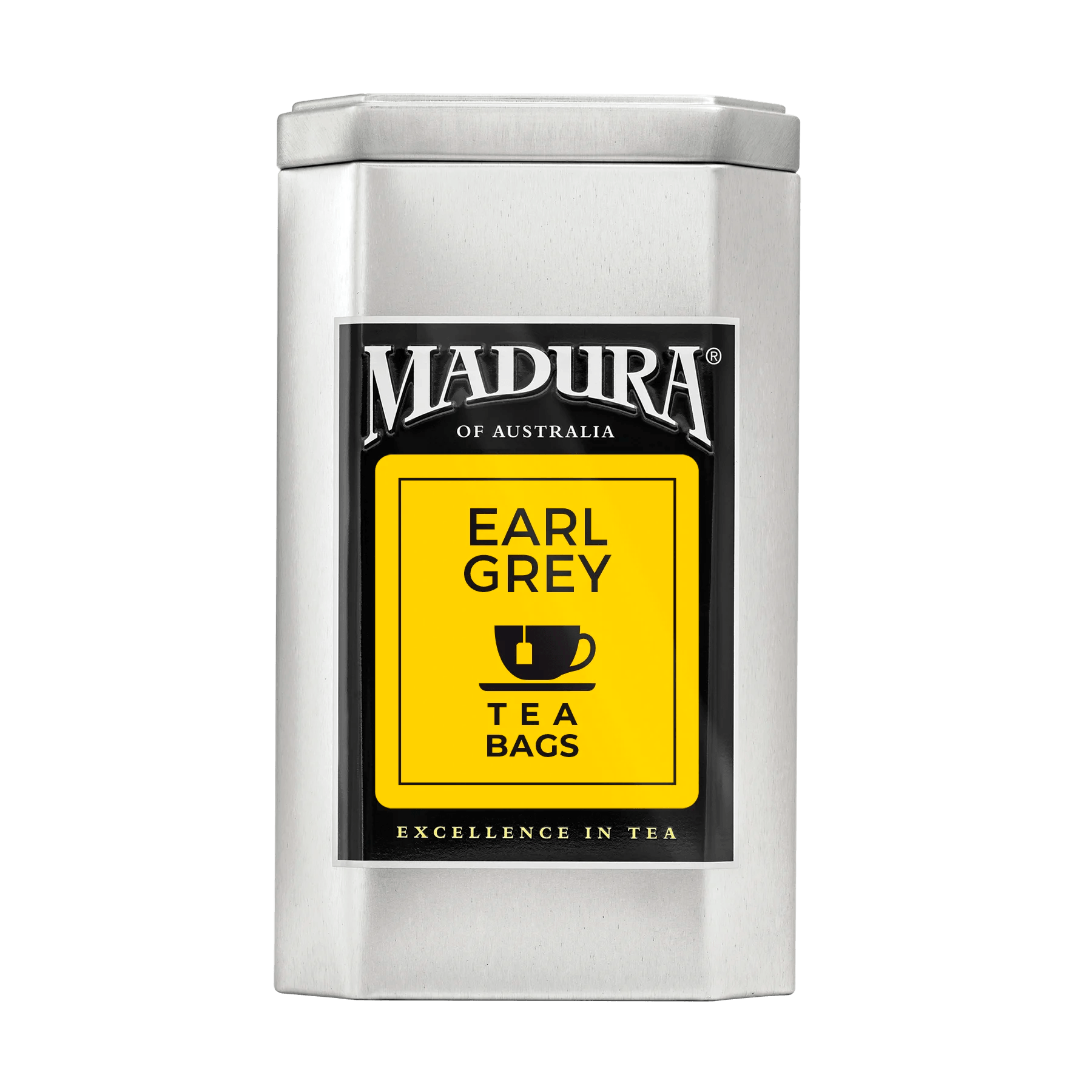 Empty Caddy with Earl Grey Tea Bags Label - Madura Tea