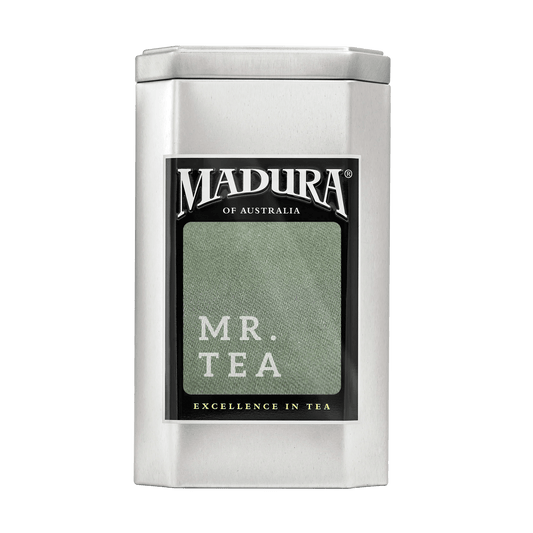 Empty Caddy with Mr Tea Label - Madura Tea