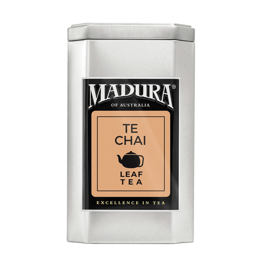 Empty Caddy with Te Chai Leaf Tea Label - Madura Tea