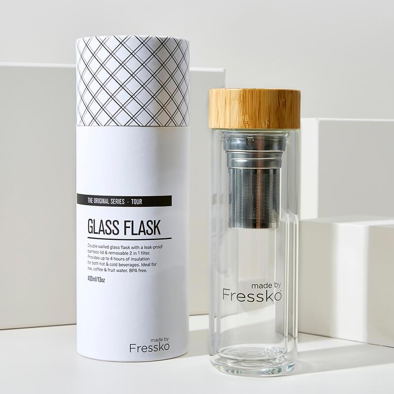 Glass Water Bottle - Fressko 400mL - Madura Tea Estates