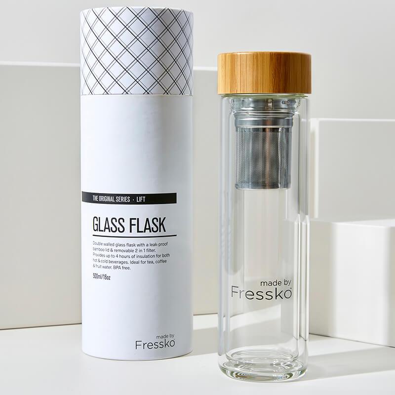 Glass Water Bottle - Fressko 500mL - Madura Tea Estates