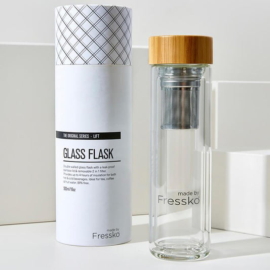 Glass Water Bottle - Fressko 500mL - Madura Tea Estates