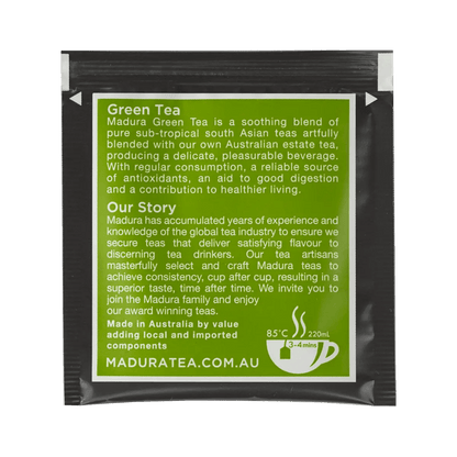 Green Tea 20 Enveloped Tea Bags - Madura Tea Estates