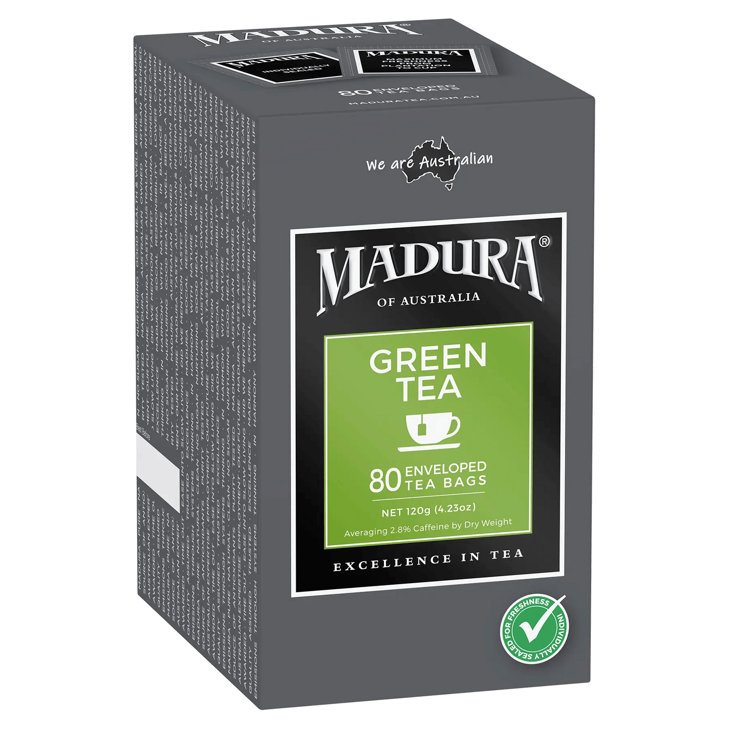 Green Tea 80 Enveloped Tea Bags - Madura Tea Estates