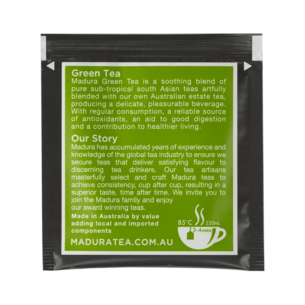 Green Tea 80 Enveloped Tea Bags - Madura Tea Estates