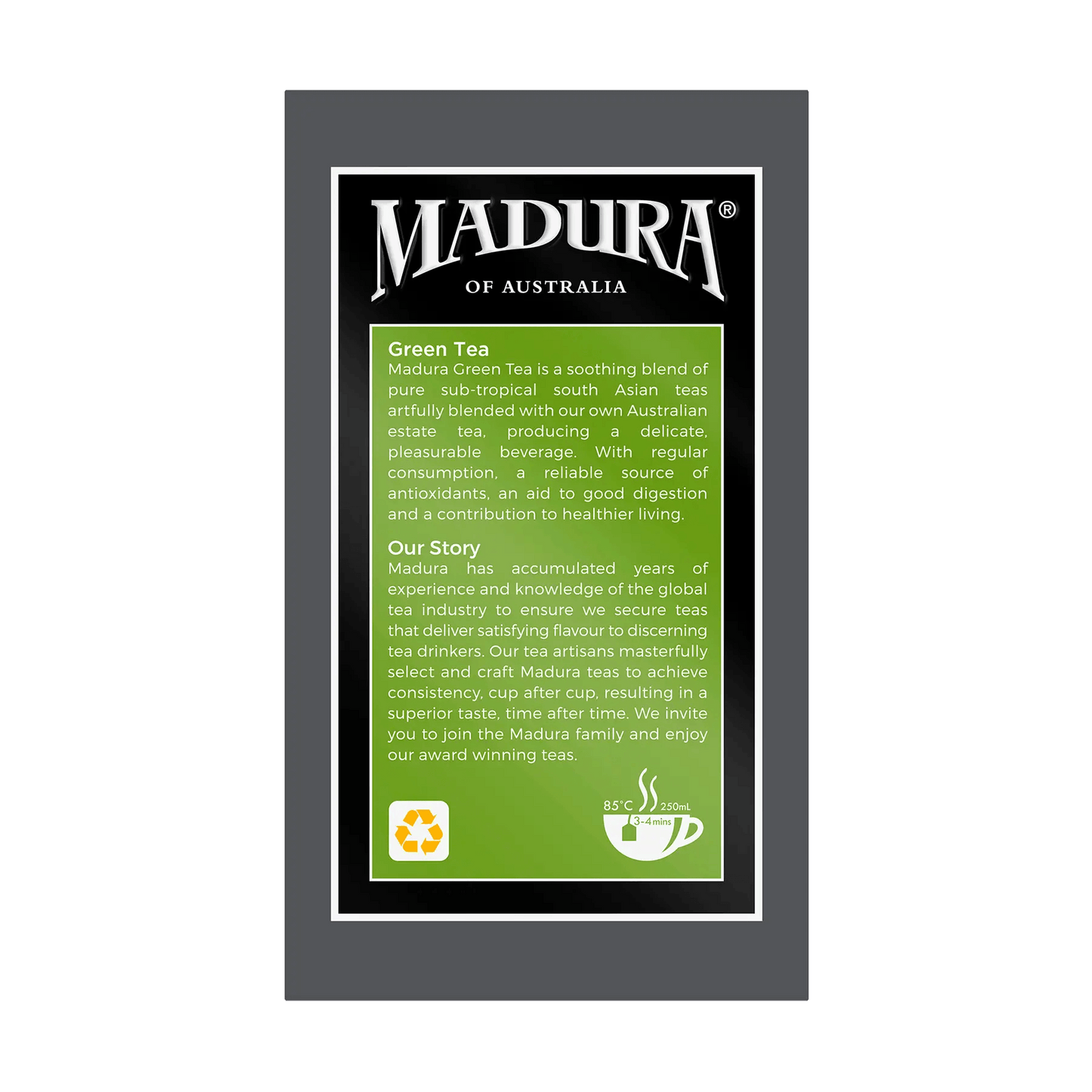 Green Tea 80 Enveloped Tea Bags - Madura Tea Estates