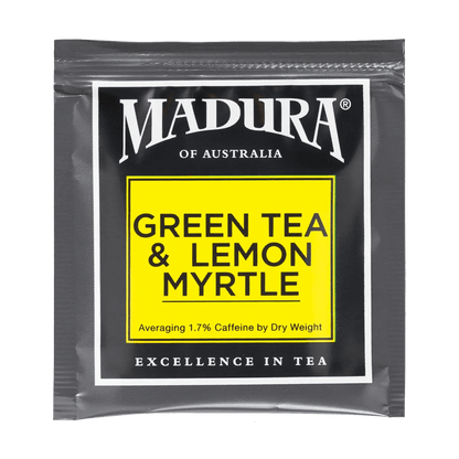 Green Tea & Australian Lemon Myrtle 80 Enveloped Tea Bags - Madura Tea Estates