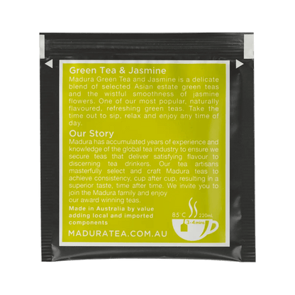 Green Tea & Jasmine 20 Enveloped Tea Bags - Madura Tea