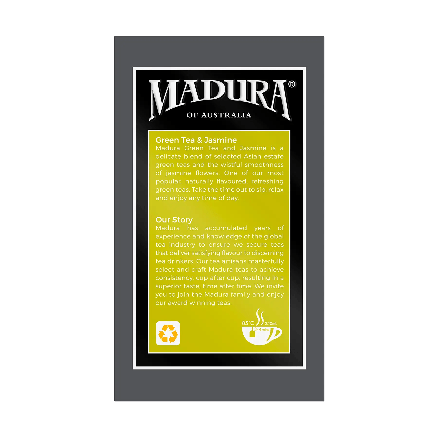 Green Tea & Jasmine 80 Enveloped Tea Bags - Madura Tea Estates