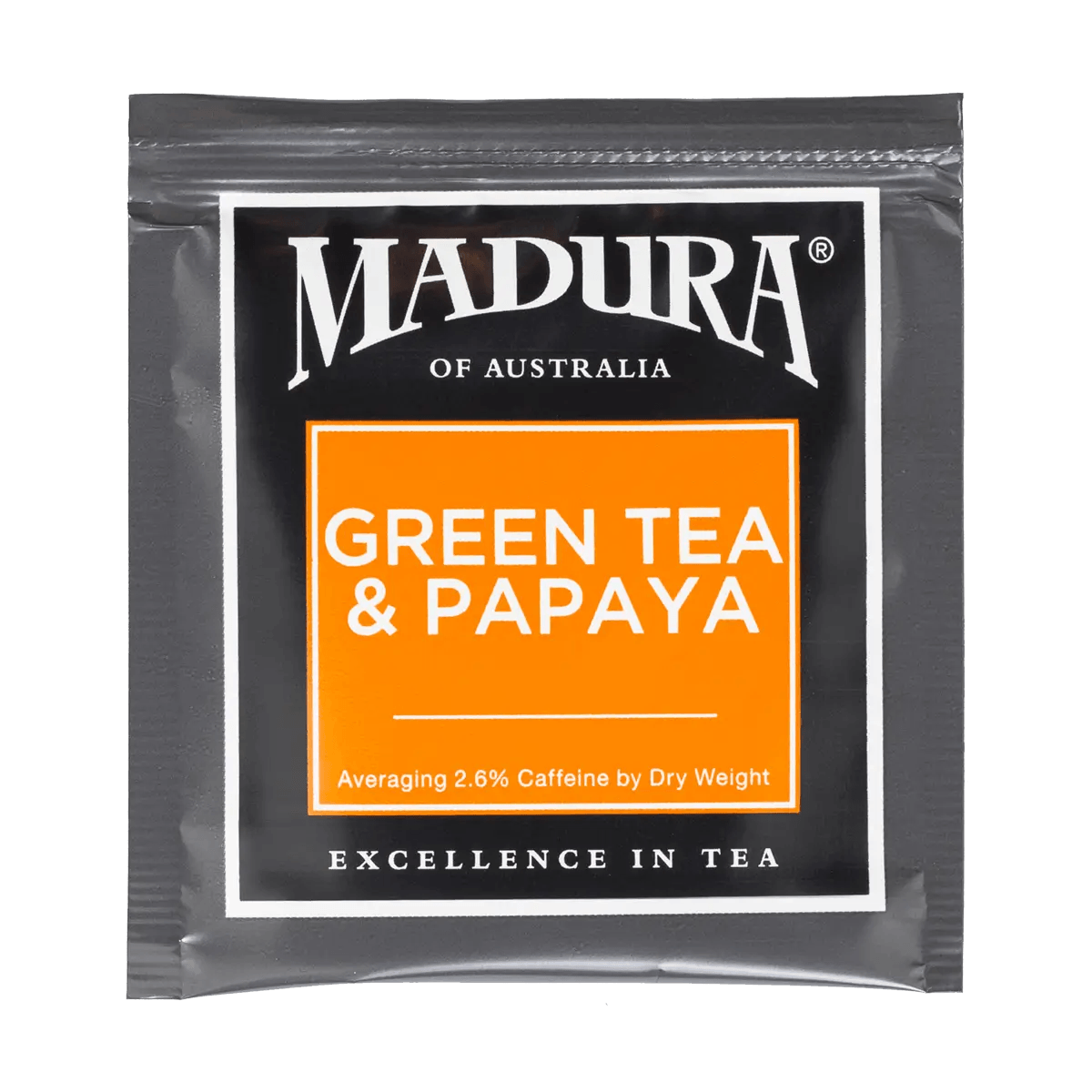 Green Tea & Papaya 20 Enveloped Tea Bags - Madura Tea Estates