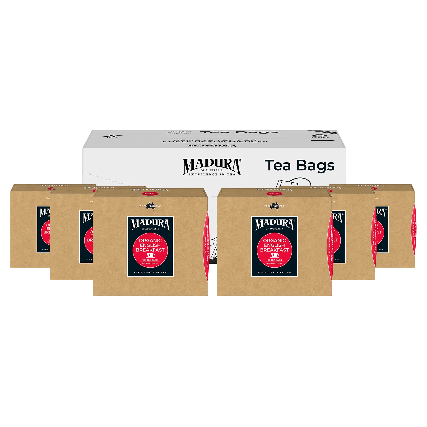 Organic English Breakfast 100 Tea Bags - Madura Tea Estates