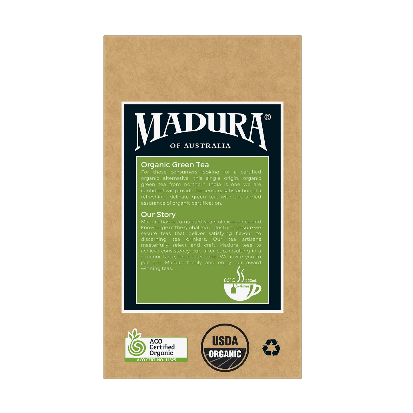 Organic Green 50 Tea Bags - Madura Tea Estates