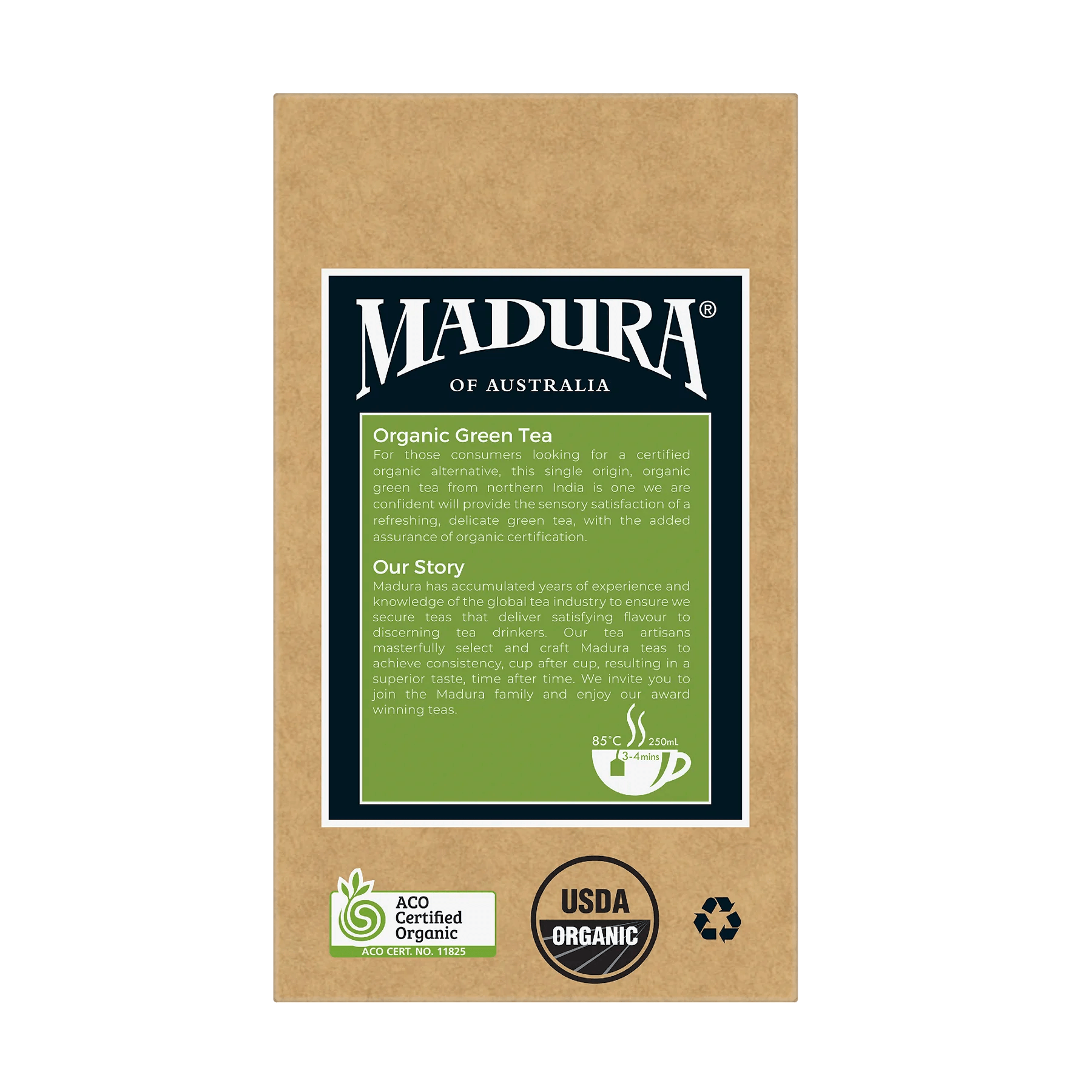 Organic Green 50 Tea Bags - Madura Tea Estates