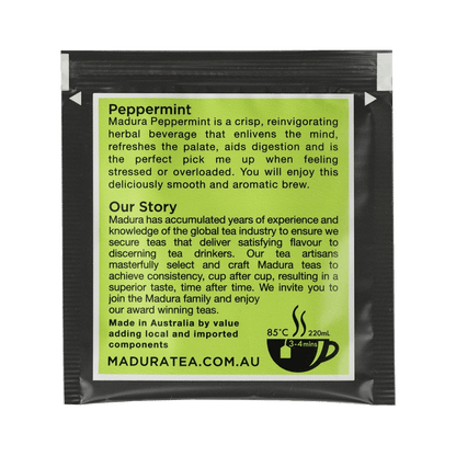 Peppermint 20 Enveloped Tea Bags - Madura Tea Estates