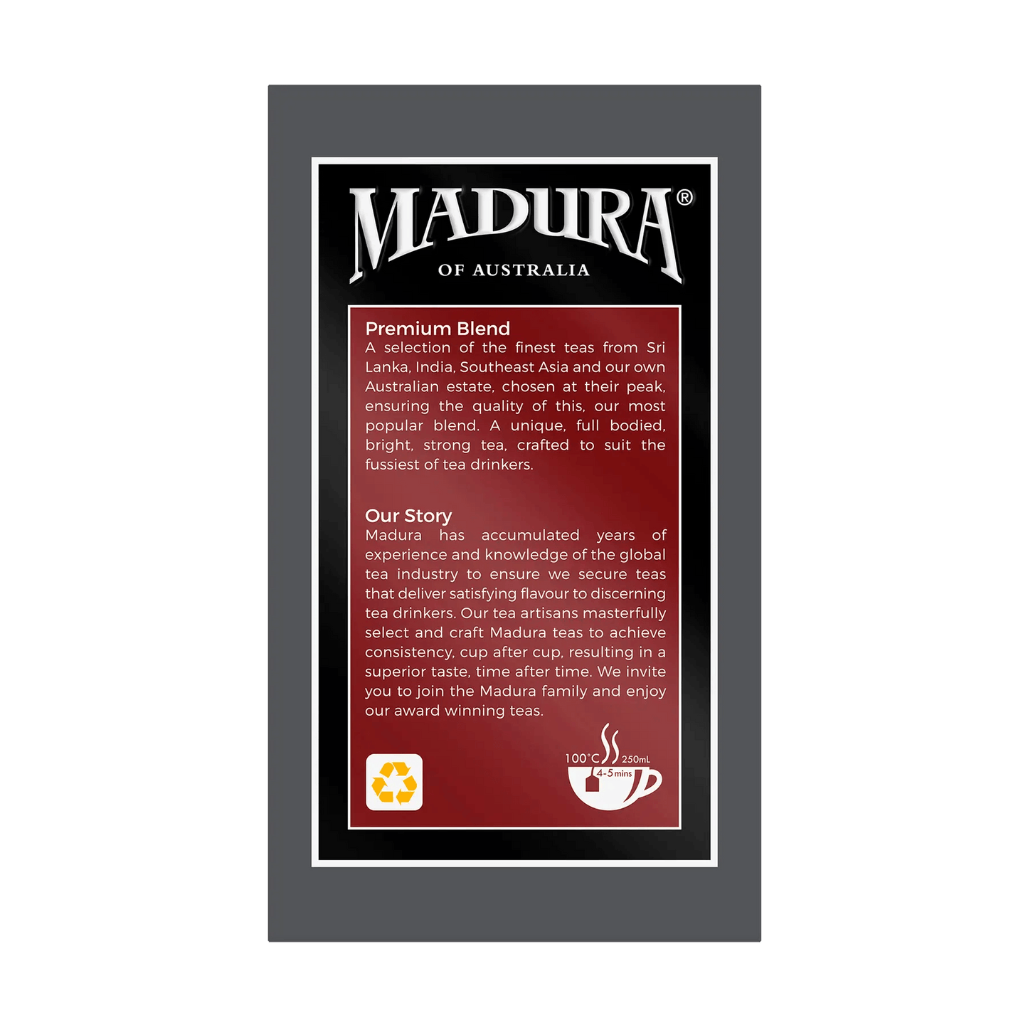 Premium Blend 80 Enveloped Tea Bags - Madura Tea Estates