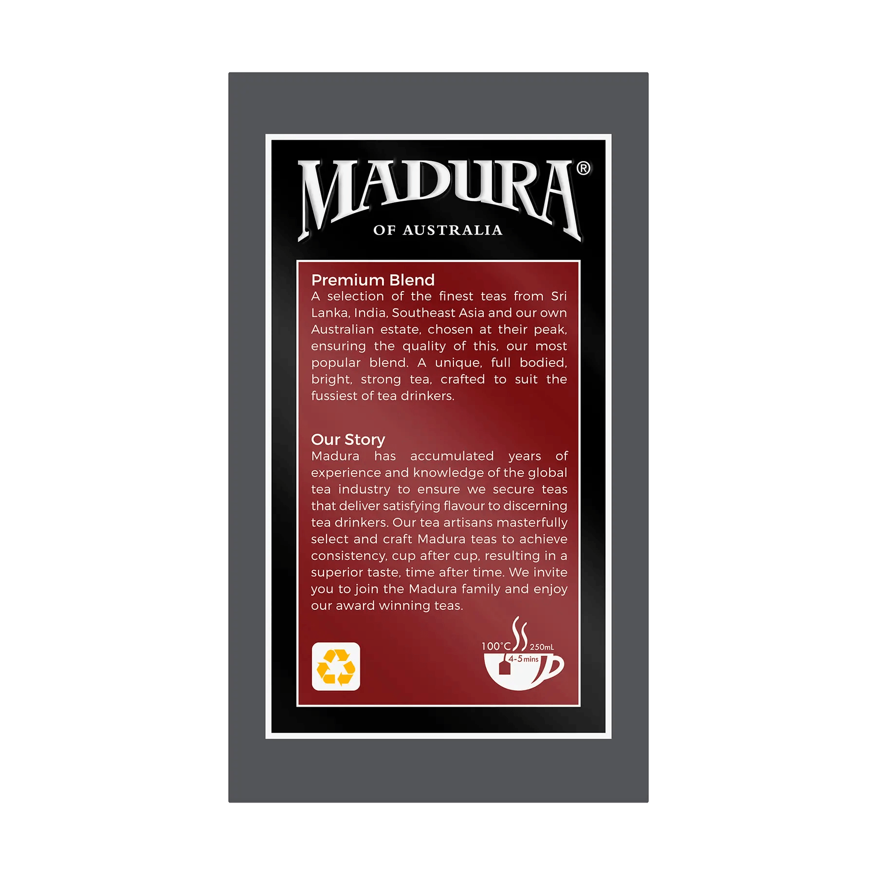 Premium Blend 80 Enveloped Tea Bags - Madura Tea Estates