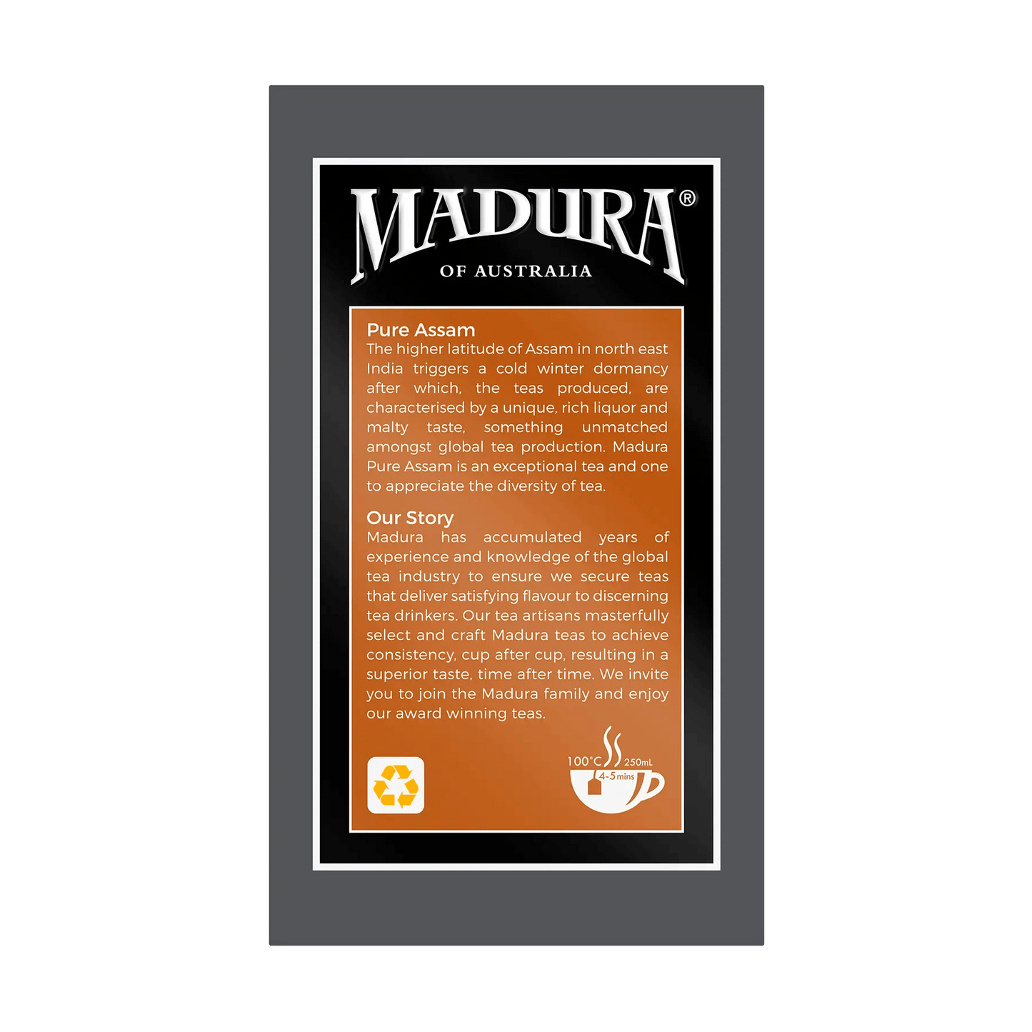 Pure Assam 80 Enveloped Tea Bags - Madura Tea Estates